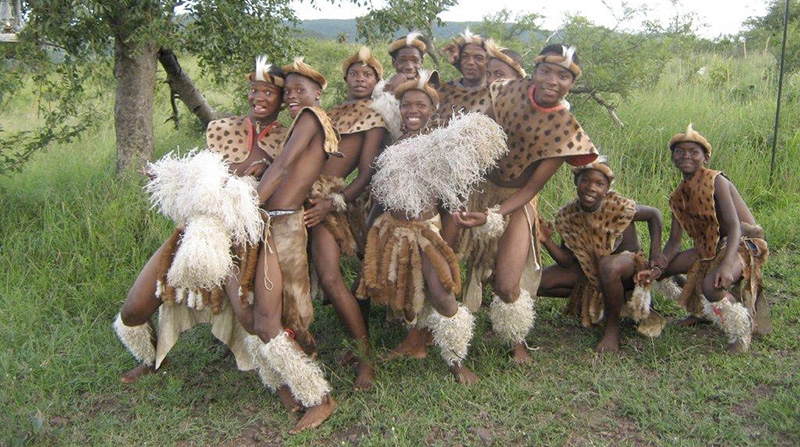 Zulu dancers at Zuka Private Game Reserve
